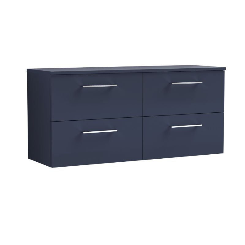 Nuie Arno Wall Hung 4 Drawer Vanity & Worktop (1 size, 9 colours) - Brand New Bathrooms
