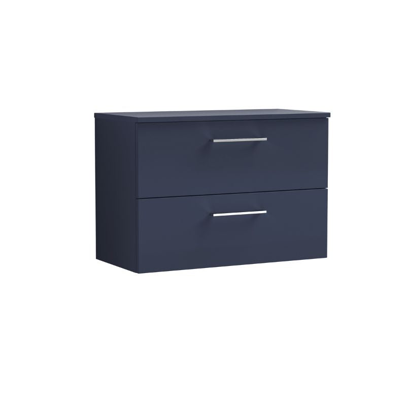 Nuie Arno Wall Hung 2 Drawer Vanity & Worktop (1 size, 9 colours) - Brand New Bathrooms