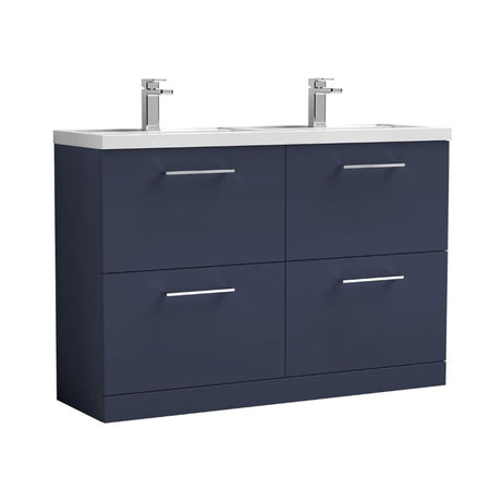Nuie Arno Floor Standing 4 Drawer Vanity & Double Basin 1 (1 size, 9 colours) - Brand New Bathrooms