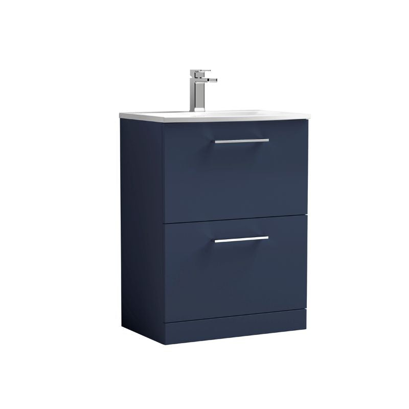 Nuie Arno Floor Standing 2 Drawer Vanity & Basin 4 (1 size, 9 colours) - Brand New Bathrooms