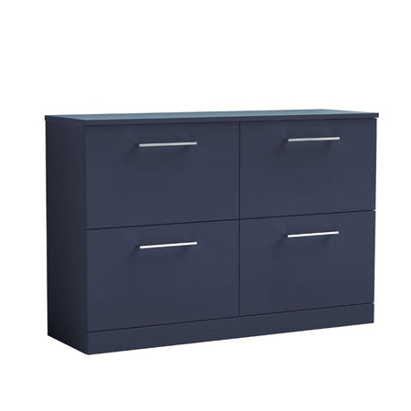 Nuie Arno Floor Standing 4 Drawer Vanity & Worktop (1 size, 9 colours) - Brand New Bathrooms