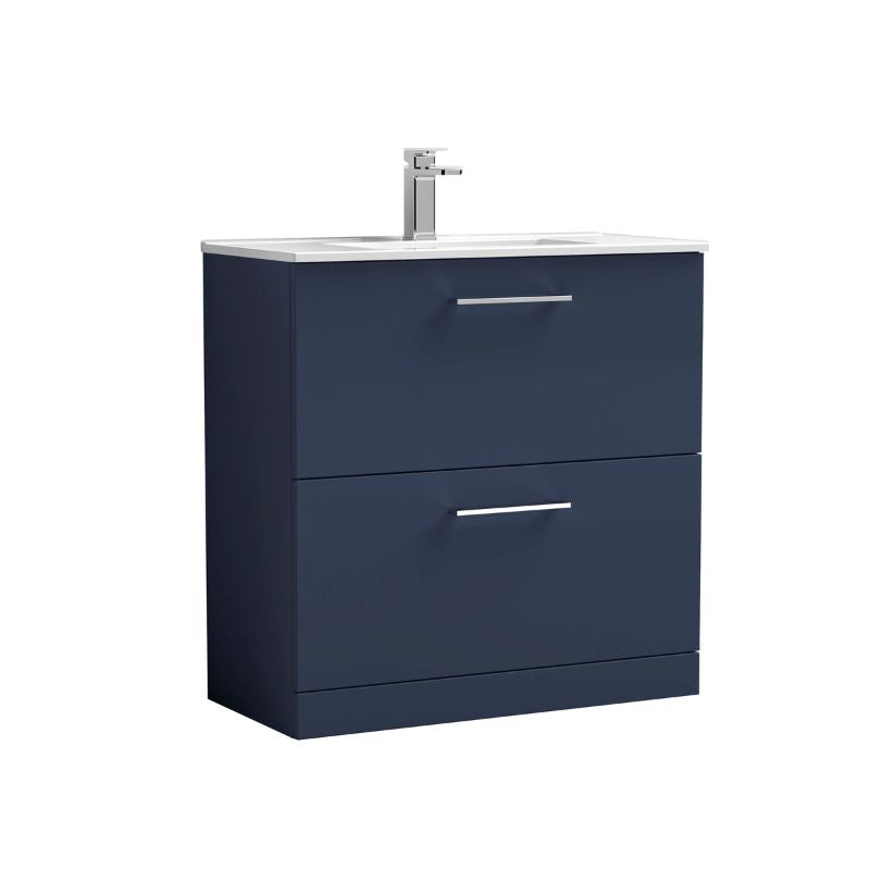 Nuie Arno Floor Standing 2 Drawer Vanity & Basin 2 (1 size, 8 colours) - Brand New Bathrooms