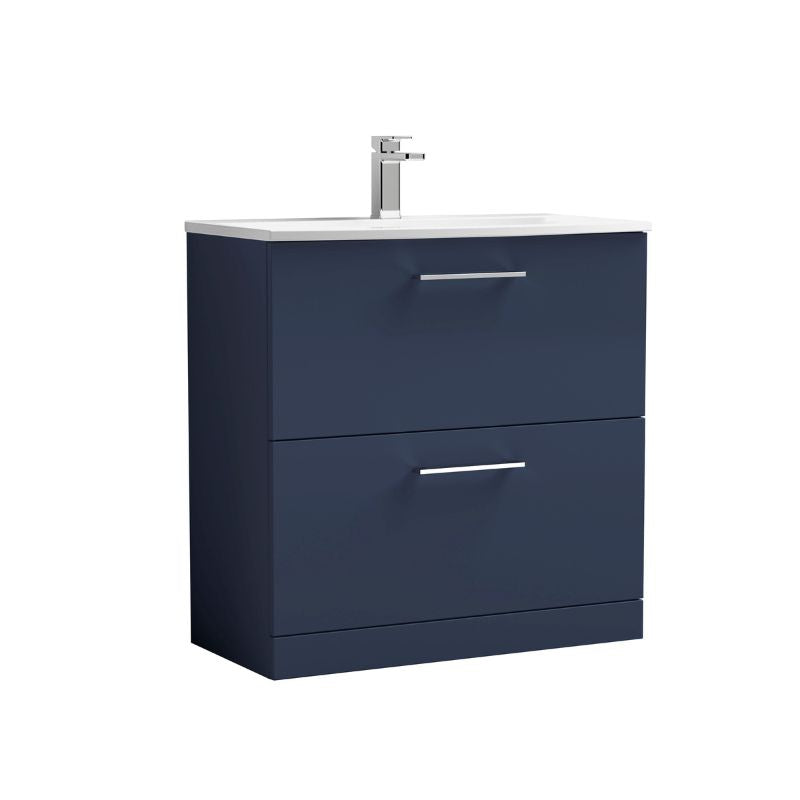 Nuie Arno Floor Standing 2 Drawer Vanity & Basin 4 (1 size, 9 colours) - Brand New Bathrooms