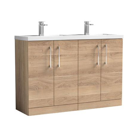 Nuie Arno Floor Standing 4 Door Vanity & Double Basin 1 (1 size, 9 colours) - Brand New Bathrooms
