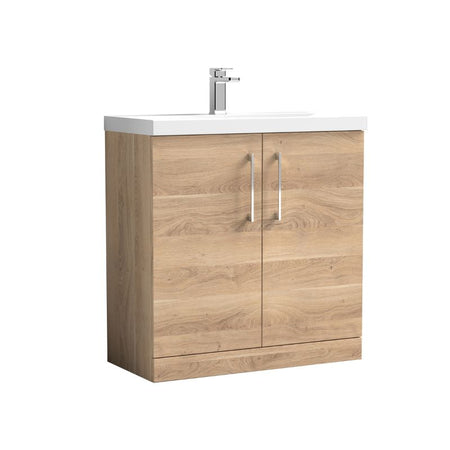 Nuie Arno Floor Standing 2-Door Vanity & Thin-Edge Basin (1 size, 9 colours) - Brand New Bathrooms