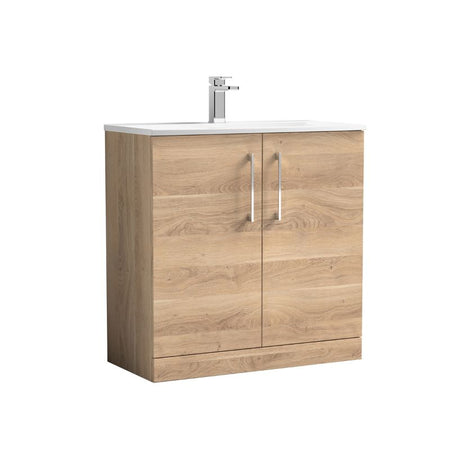 Nuie Arno Floor Standing 2-Door Vanity & Curved Basin (1 size, 9 colours) - Brand New Bathrooms
