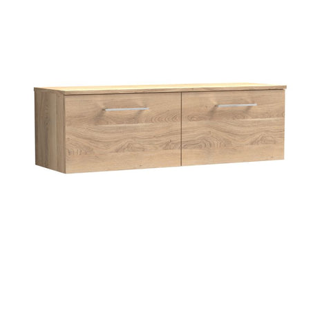 Nuie Arno Wall Hung 2 Drawer Vanity & Worktop (1 size, 9 colours) - Brand New Bathrooms