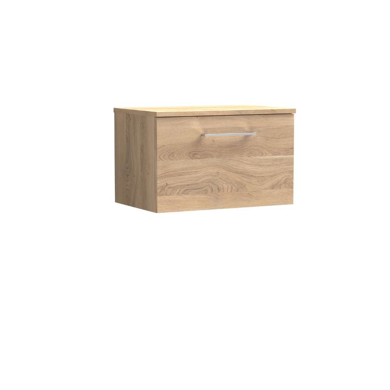 Nuie Arno Wall Hung 1-Drawer Vanity & Worktop (1 size, 9 colours) - Brand New Bathrooms