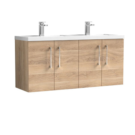 Nuie Arno Wall Hung 4-Door Vanity & Double Basin (2 sizes, 8 colours) - Brand New Bathrooms