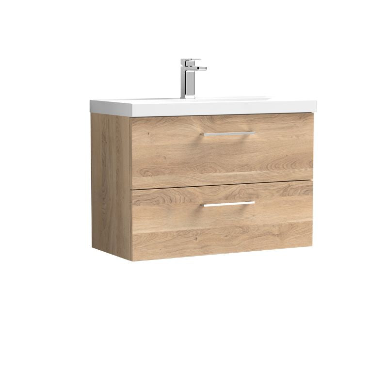 Nuie Arno Wall Hung 2 Drawer Vanity & Basin 1 (1 size, 9 colours) - Brand New Bathrooms