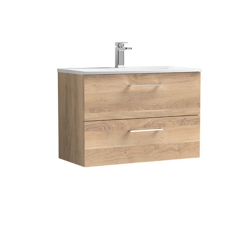 Nuie Arno Wall Hung 2 Drawer Vanity & Basin 4 (1 size, 9 colours) - Brand New Bathrooms