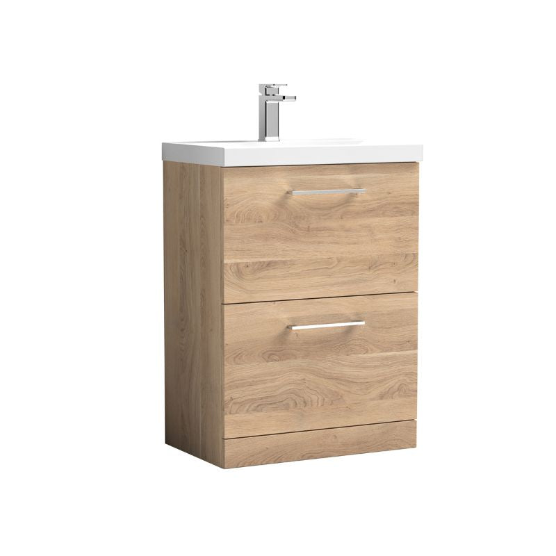 Nuie Arno Floor Standing 2 Drawer Vanity & Basin 1 (1 size, 9 colours) - Brand New Bathrooms