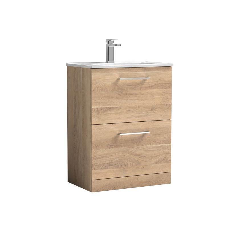 Nuie Arno Floor Standing 2 Drawer Vanity & Basin 2 (1 size, 9 colours) - Brand New Bathrooms