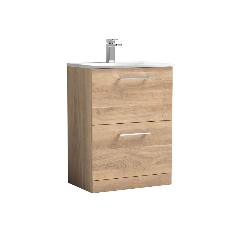 Nuie Arno Floor Standing 2 Drawer Vanity & Basin 4 (1 size, 9 colours) - Brand New Bathrooms