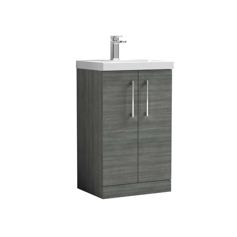 Nuie Arno Floor Standing 2-Door Vanity & Thin-Edge Basin (1 size, 9 colours) - Brand New Bathrooms