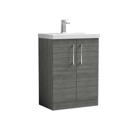 Nuie Arno Floor Standing 2-Door Vanity & Thin-Edge Basin (1 size, 9 colours) - Brand New Bathrooms