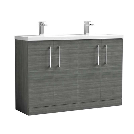 Nuie Arno Floor Standing 4 Door Vanity & Double Basin 2 (1 size, 9 colours) - Brand New Bathrooms