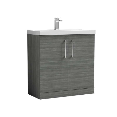 Nuie Arno Floor Standing 2-Door Vanity & Curved Basin (1 size, 9 colours) - Brand New Bathrooms