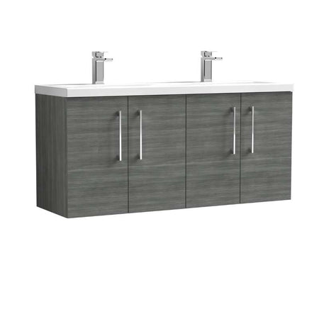 Nuie Arno Wall Hung 4-Door Vanity & Double Basin (2 sizes, 8 colours) - Brand New Bathrooms