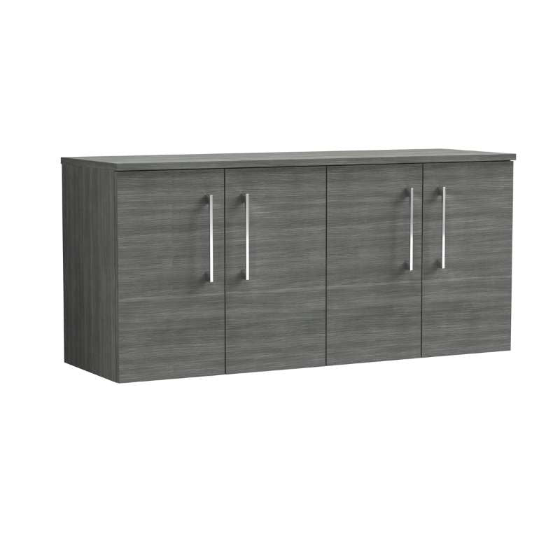Nuie Arno Wall Hung 4-Door Vanity & Worktop (1 size, 8 colours) - Brand New Bathrooms
