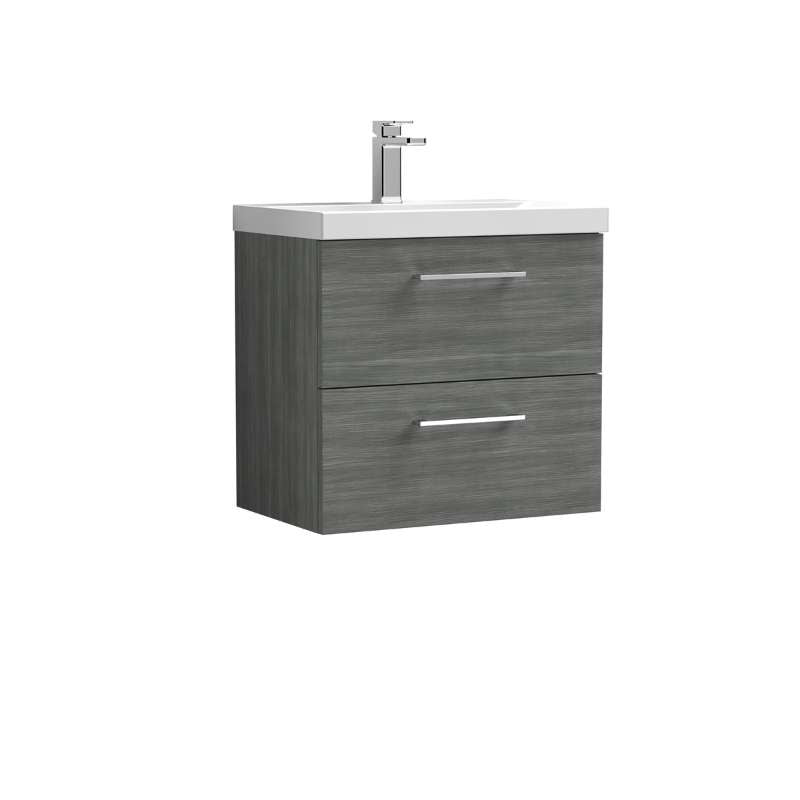 Nuie Arno Wall Hung 2 Drawer Vanity & Basin 1 (1 size, 9 colours) - Brand New Bathrooms