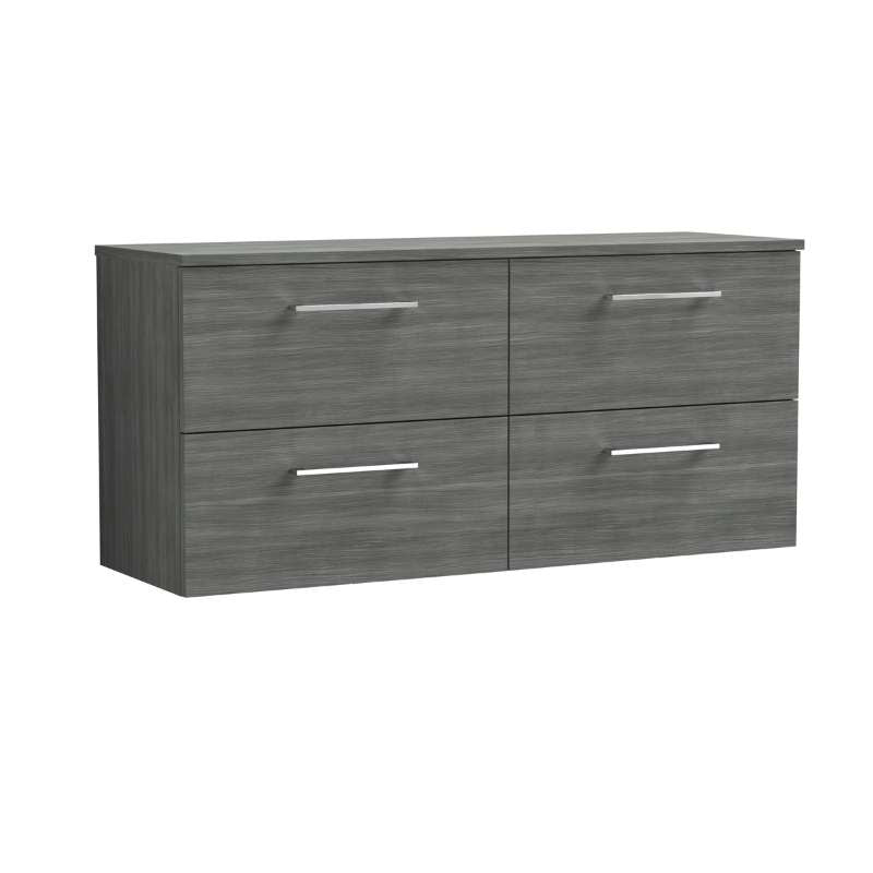 Nuie Arno Wall Hung 4 Drawer Vanity & Worktop (1 size, 9 colours) - Brand New Bathrooms