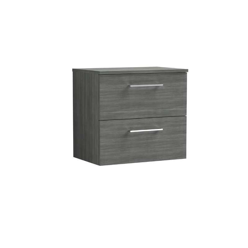 Nuie Arno Wall Hung 2-Drawer Vanity & Worktop (1 size, 9 colours) - Brand New Bathrooms