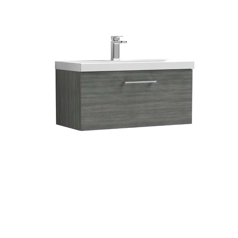 Nuie Arno Wall Hung 1 Drawer Vanity & Basin 3 (1 size, 9 colours) - Brand New Bathrooms
