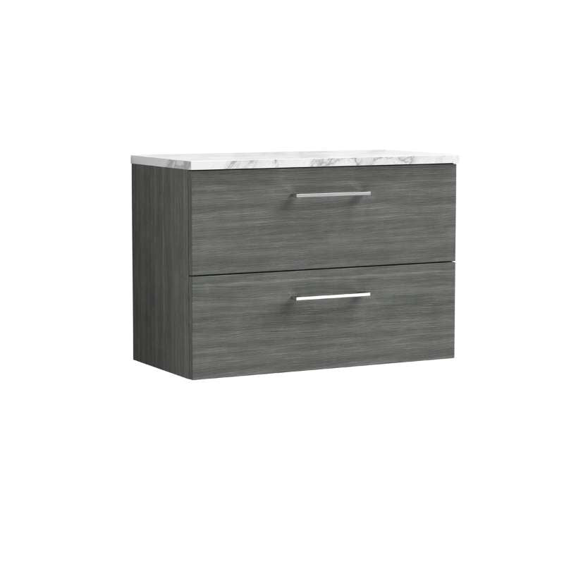 Nuie Arno Wall Hung 2 Drawer Vanity & Laminate (1 size, 2 styles, 9 colours) - Brand New Bathrooms