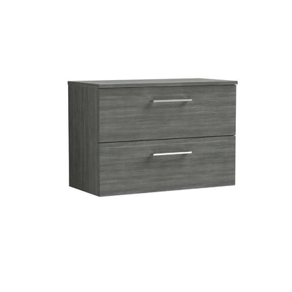 Nuie Arno Wall Hung 2 Drawer Vanity & Worktop (1 size, 9 colours) - Brand New Bathrooms