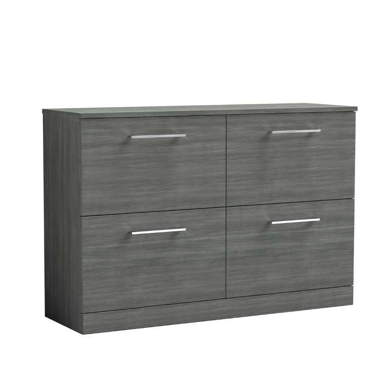 Nuie Arno Floor Standing 4 Drawer Vanity & Worktop (1 size, 9 colours) - Brand New Bathrooms