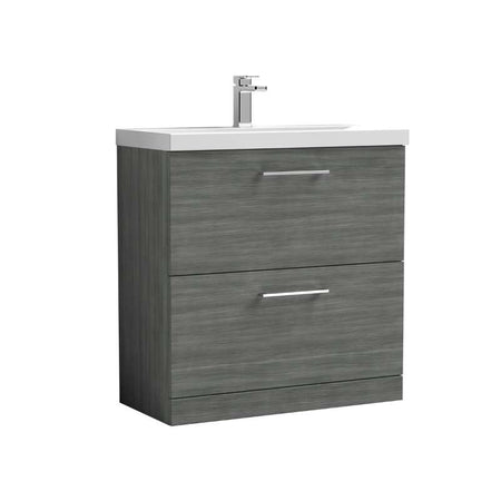 Nuie Arno Floor Standing Double Drawer 800mm Vanity & Mid-Edge Basin (1 size, 9 colours) - Brand New Bathrooms