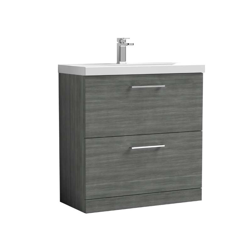Nuie Arno Floor Standing 2 Drawer Vanity & Basin 3 (1 size, 9 colours) - Brand New Bathrooms