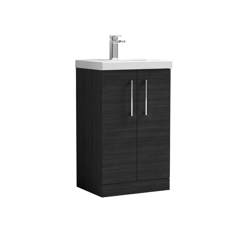 Nuie Arno Floor Standing 2-Door Vanity & Thin-Edge Basin (1 size, 9 colours) - Brand New Bathrooms