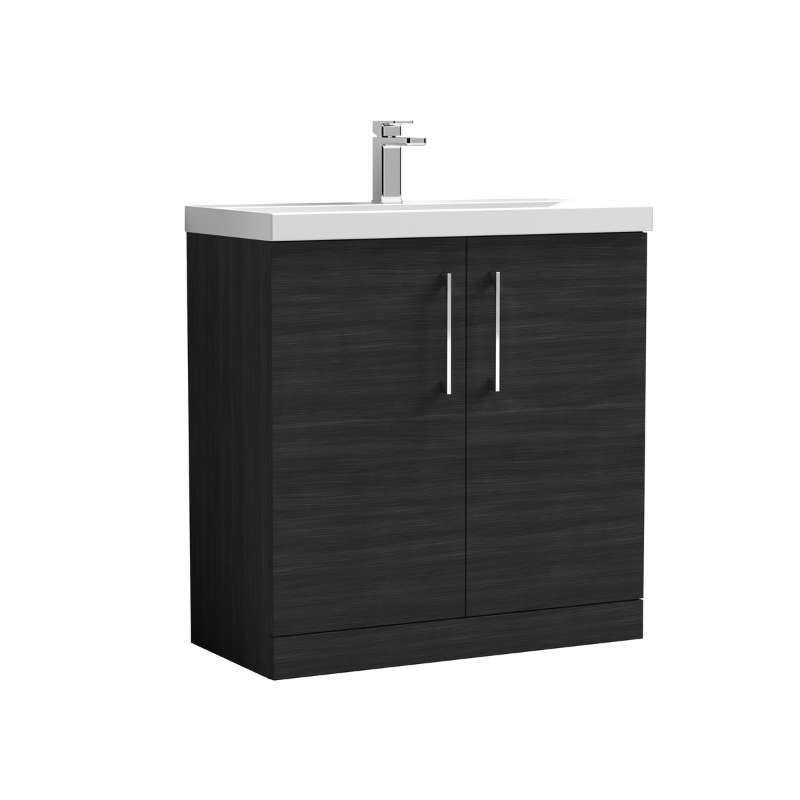 Nuie Arno Floor Standing 2-Door Vanity & Mid-Edge Basin (1 size, 9 colours) - Brand New Bathrooms