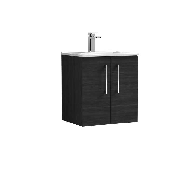 Nuie Arno Wall Hung 2-Door Vanity & Minimalist Basin (1 size, 9 colours) - Brand New Bathrooms