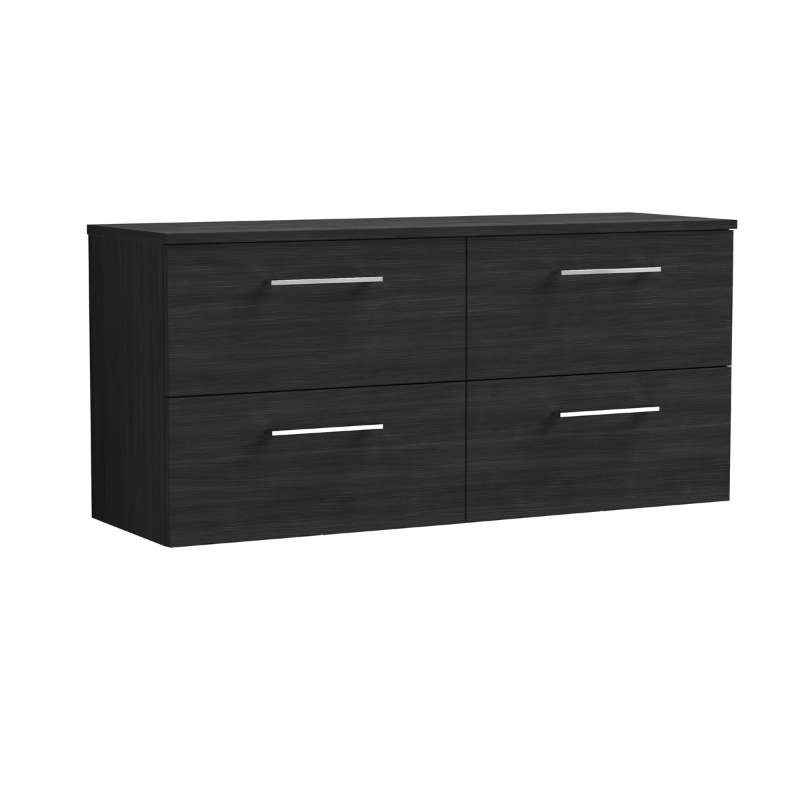 Nuie Arno Wall Hung 4 Drawer Vanity & Worktop (1 size, 9 colours) - Brand New Bathrooms