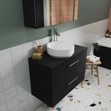 Nuie Arno Wall Hung 2 Drawer Vanity & Worktop (1 size, 9 colours) - Brand New Bathrooms