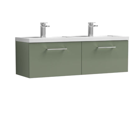 Nuie Arno Wall Hung 2 Drawer Vanity & Double Basin (1 size, 9 colours) - Brand New Bathrooms