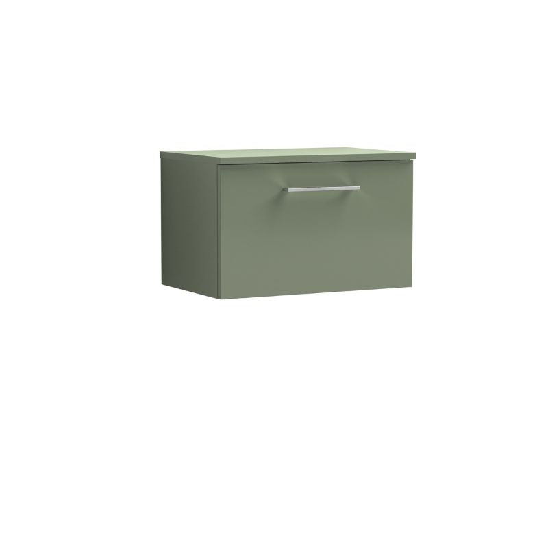 Nuie Arno Wall Hung 1-Drawer Vanity & Worktop (1 size, 9 colours) - Brand New Bathrooms