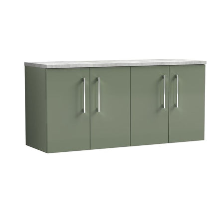 Nuie Arno Wall Hung 4-Door Vanity & Laminate Worktop (1 size, 8 colours) - Brand New Bathrooms