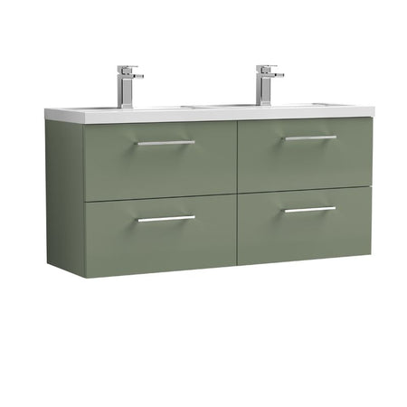 Nuie Arno Wall Hung 4 Drawer Vanity & Double Basin (1 size, 9 colours) - Brand New Bathrooms