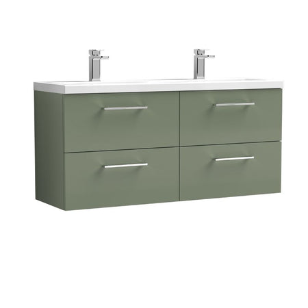 Nuie Arno Wall Hung 4 Drawer Vanity & Double Basin (1 size, 9 colours) - Brand New Bathrooms