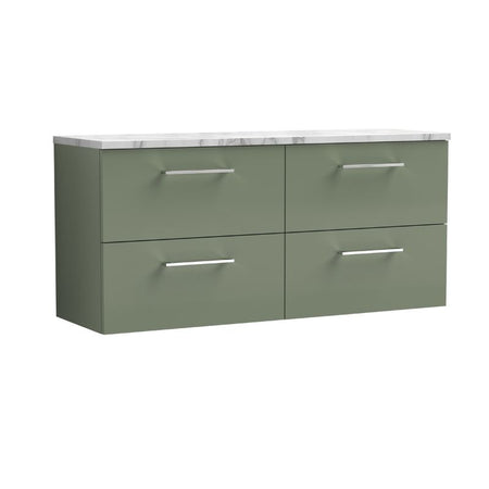 Nuie Arno Wall Hung 4-Drawer Vanity & Laminate Worktop (1 size, 8 colours) - Brand New Bathrooms