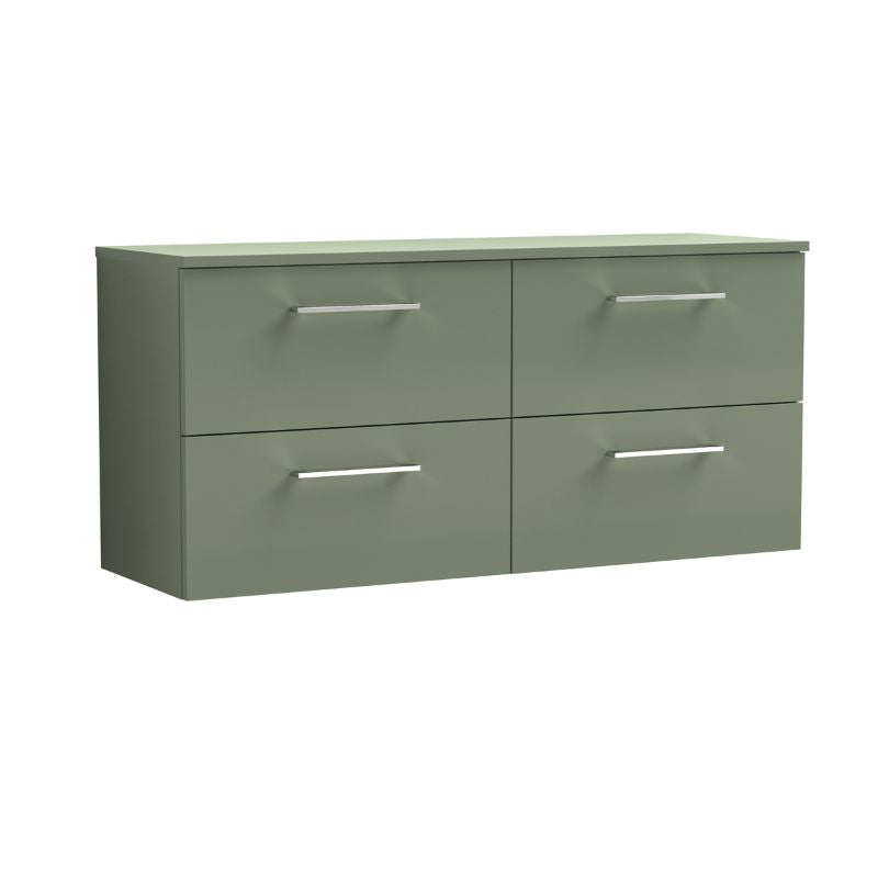 Nuie Arno Wall Hung 4 Drawer Vanity & Worktop (1 size, 9 colours) - Brand New Bathrooms