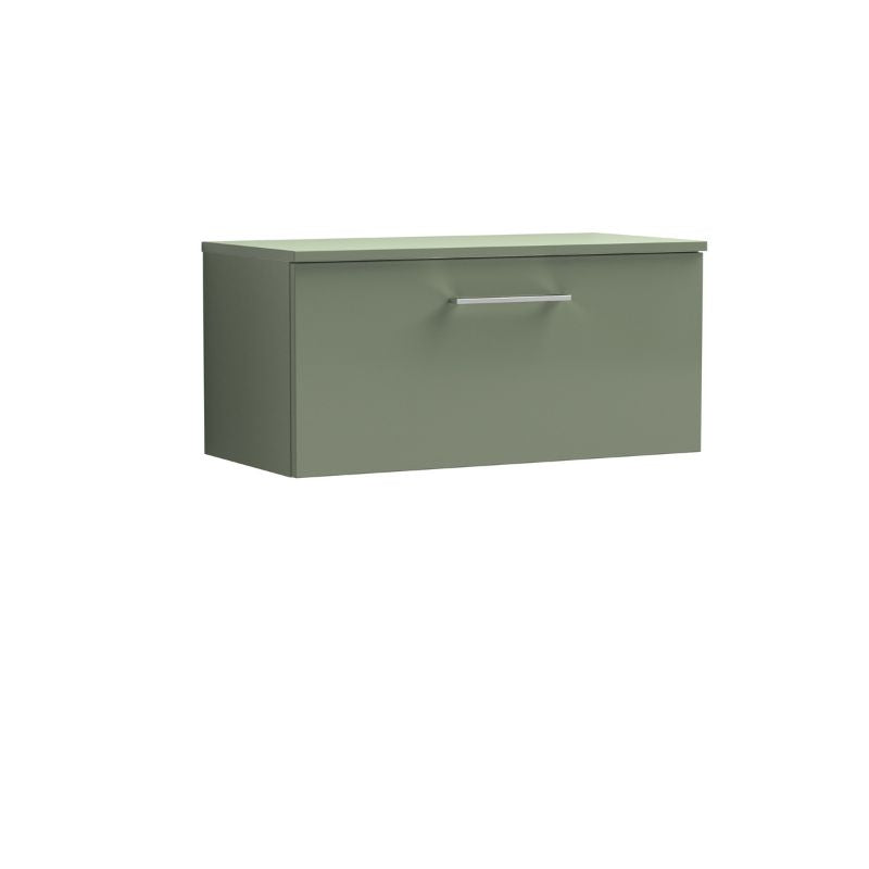 Nuie Arno Wall Hung 1 Drawer Vanity & Worktop (1 size, 9 colours) - Brand New Bathrooms