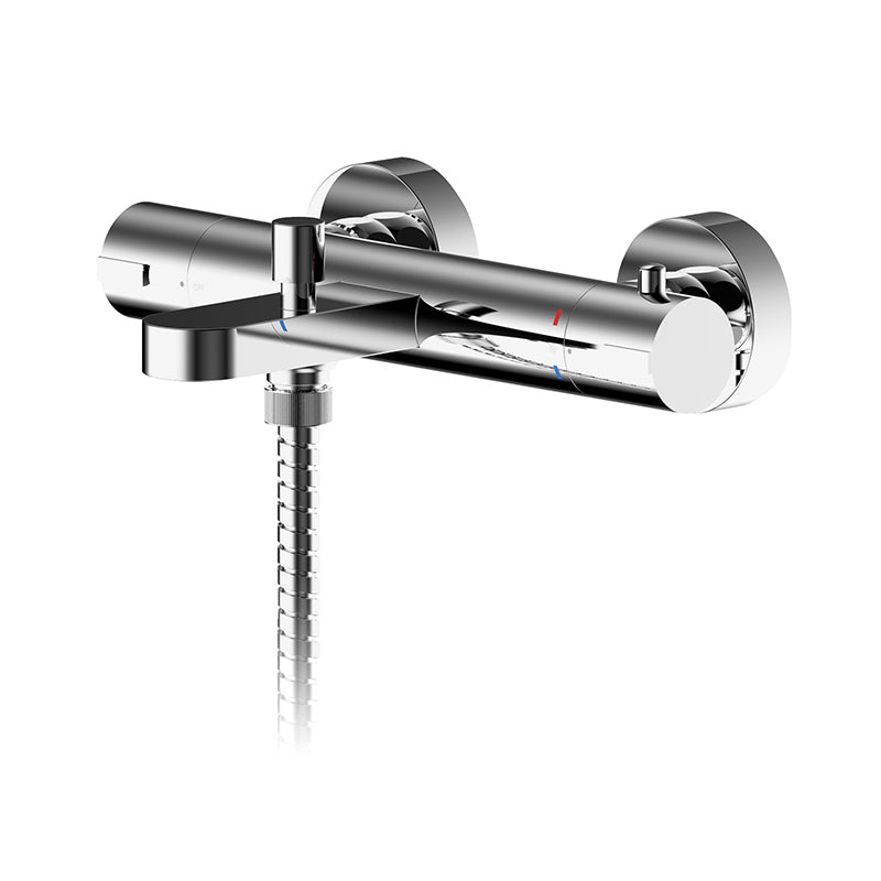 Nuie Arvan Wall Mounted Thermostatic Bath & Shower Mixer (Chrome) - Brand New Bathrooms