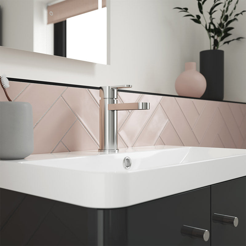 Nuie Arvan Eco Mono & Mono Basin Mixer With Push Button Waste (Chrome, 2 styles) - Brandnew Bathroom
