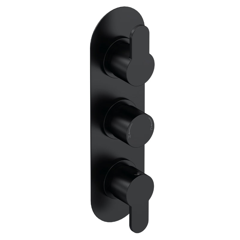 Nuie Arvan Triple Thermostatic Valve With Diverter (2 sizes, 4 colours) - Brand New Bathrooms