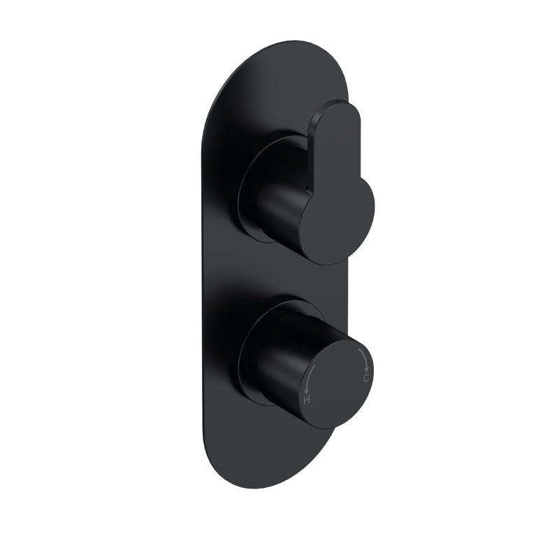 Nuie Arvan Twin Thermostatic Shower Valve (1 size, 4 colours) - Brand New Bathrooms